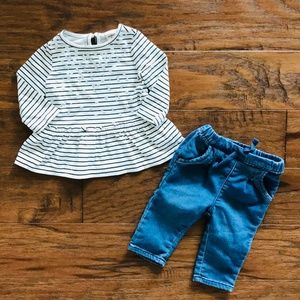 🌟💜NWOT OshKosh 6-9 Month Old Shimmer Heart Set